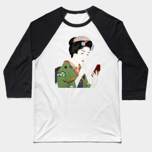 Geisha in Kimono making up - Japanese art Baseball T-Shirt